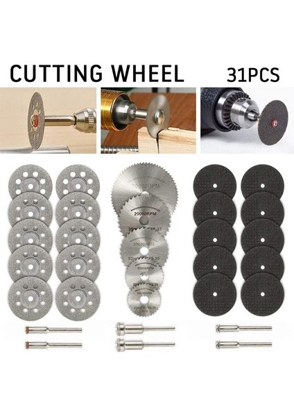 31 Adet Kesme Diski Disk Seti, Elmas Kesme Aleti Ahşap/cam/taş Kesme Daire Testere S, Reçine Kesme Diskleri Seti (Yurt Dışından) indirimleri