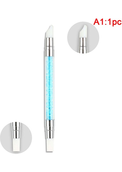 1pc Çift Uçlu 2 Yollu Nail Art Silikon Heykel Kalem Oyma Dıy Boyama (Yurt Dışından)