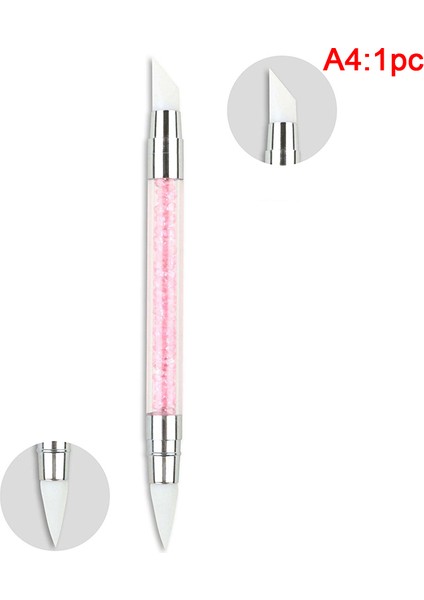1pc Çift Uçlu 2 Yollu Nail Art Silikon Heykel Kalem Oyma Dıy Boyama (Yurt Dışından) fiyatları