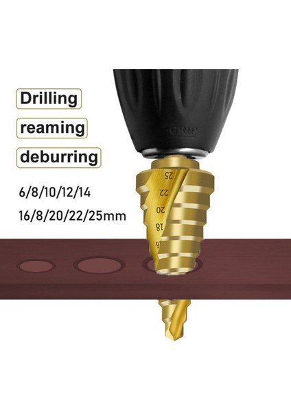 6-25MM Hex Titanyum Kaplamalı Adım Koni Matkap Ucu Delik Metal Ahşap Kesici Hss Aracı Podazz (Yurt Dışından) modelleri