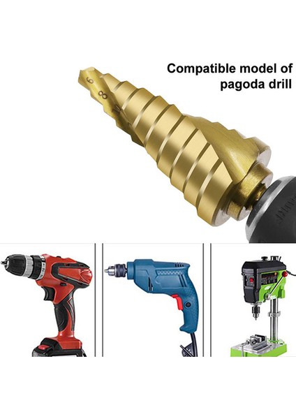 6-25MM Hex Titanyum Kaplamalı Adım Koni Matkap Ucu Delik Metal Ahşap Kesici Hss Aracı Podazz (Yurt Dışından) fırsatları