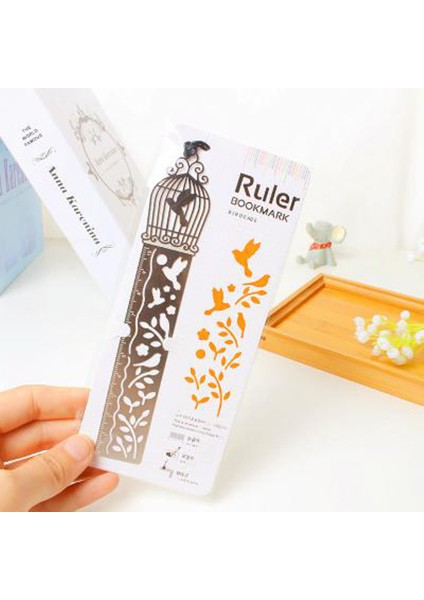 Adet Sevimli Kawaii Yaratıcı At Kuş Kafesi Içi Boş Metal Kitap Ayracı Cetvel Çocuklar Için Öğrenci Hediye Okul Malzemeleri (Yurt Dışından)