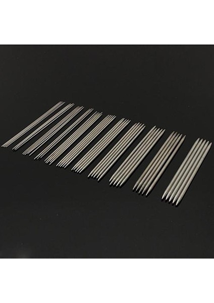 55 Adet 2mm-6.5mm Paslanmaz Çelik Çift Sivri Uçlu Tığ Örgü Örgü Iğneleri (Yurt Dışından)