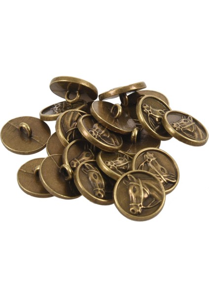 20 Adet Çinko Alaşımı At Kafası Oyma Yuvarlak Bronz Ton 15MM (5/8 Inç) Dia. (Yurt Dışından)