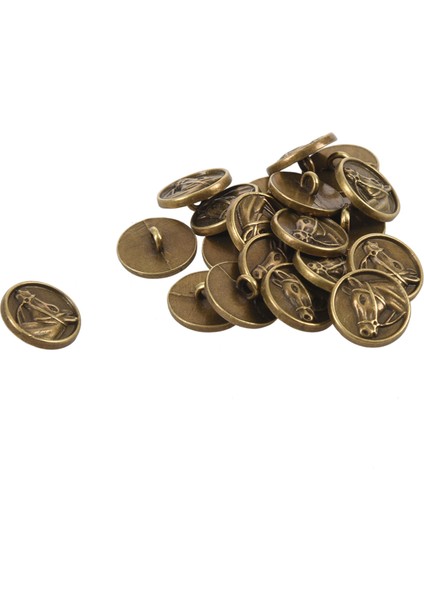 20 Adet Çinko Alaşımı At Kafası Oyma Yuvarlak Bronz Ton 15MM (5/8 Inç) Dia. (Yurt Dışından)