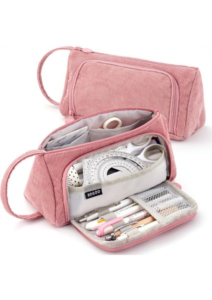 Büyük Kapasiteli Kadife Taşınabilir Kalem Kutusu Kırtasiye Çantası Düz Renkli Kalem Çantası Sevimli Kalem Kutusu Öğrenci Kalem Çantası Kız Çanta (Yurt Dışından) modelleri