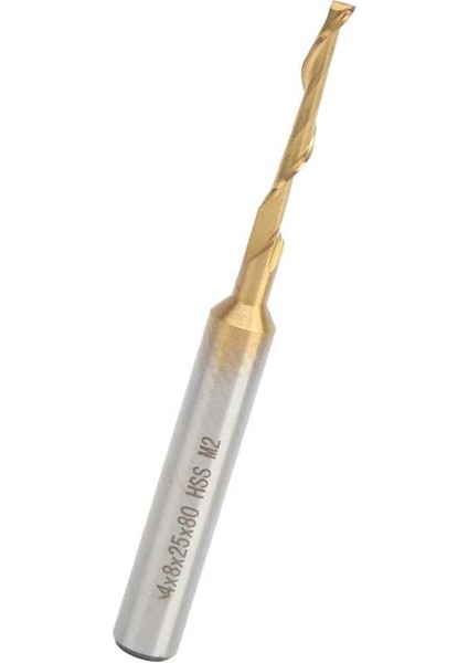 Boba 4X8X25X80MM Tek Flüt Freze Kesici Gravür Delme Kesme Için Yüksek Hızlı Çelik M2 (Yurt Dışından)