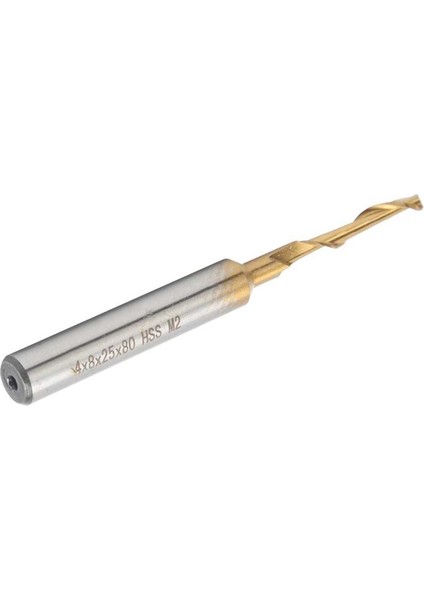 Boba 4X8X25X80MM Tek Flüt Freze Kesici Gravür Delme Kesme Için Yüksek Hızlı Çelik M2 (Yurt Dışından)