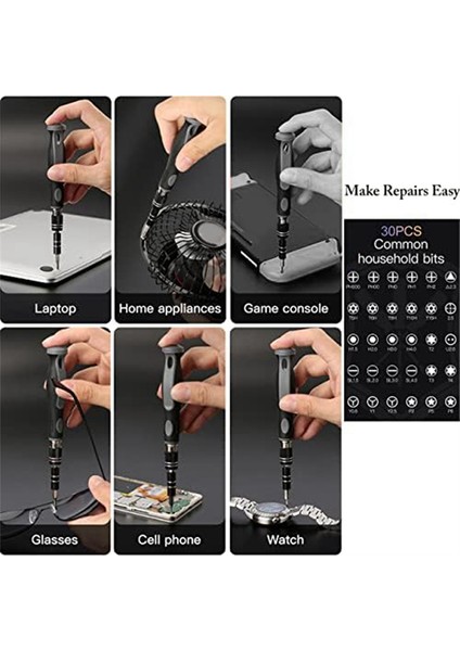 1 Takım 32'si 1 Arada Manyetik Tornavida Seti Çelik Tornavida Aracı 30 Uçlu Hassas Onarım Aracı Seti, Kuyumcular Için Tornavida Aracı, Saat, Telefon Dahildir (Yurt Dışından) fiyatları