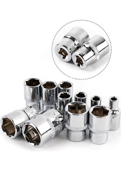11 Adet 11 Adet 1/4 Altıgen Lokma Seti Kol Adaptörü El Aleti Kafa Adaptörü Tork Anahtarı Cırcır Lokma Anahtar Yüksek Standart (Yurt Dışından)