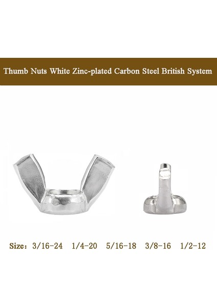 Kelebek Somunlar Beyaz Çinko Kaplama Karbon Çelik Ingiliz Sistemi Kelebek Tipi Kanatlı Thumb Somunlar (Yurt Dışından) modelleri