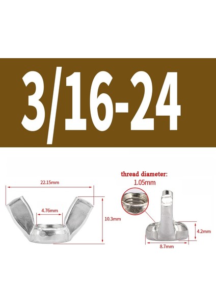 Kelebek Somunlar Beyaz Çinko Kaplama Karbon Çelik Ingiliz Sistemi Kelebek Tipi Kanatlı Thumb Somunlar (Yurt Dışından) fırsatları