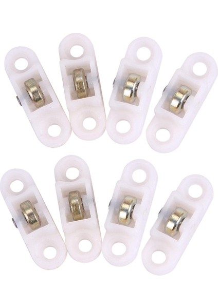 8 Adet Kapı Pencere Dolabı Tek Sürgülü Metal Makaralı Tekerlek 8mm Dmr. (Yurt Dışından)