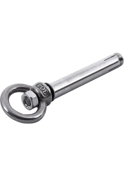 2 Adet Paslanmaz Çelik Ham Stil Kalkan Çapa Gözlü Cıvatalar M6 x 82MM, Gümüş (Yurt Dışından)