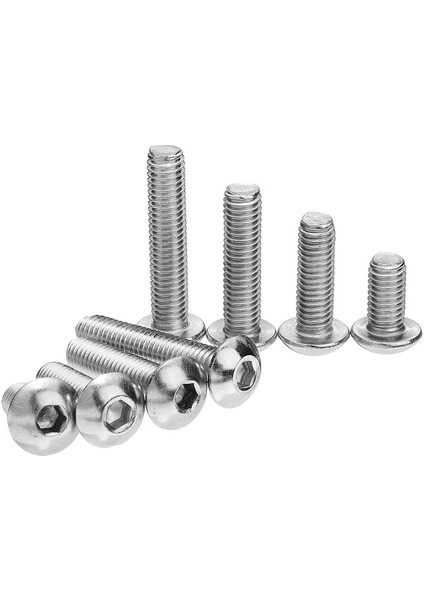 Geleneksel Suleve M5SH6 50 Adet M5 Paslanmaz Çelik Altıgen Soket Düğme Başlı Vida Cıvata 12MM Isteğe Bağlı Uzunluk (Yurt Dışından)