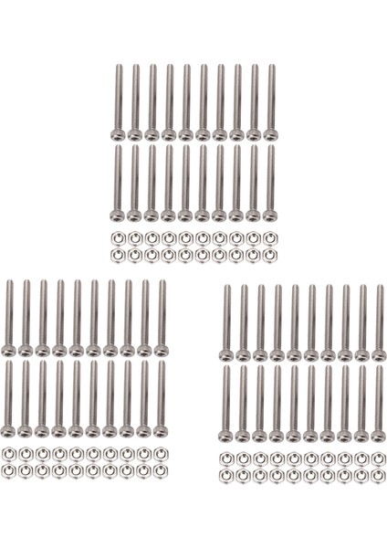 Zoroom M2 x 20MM Uzun Altıgen Soket Tırtıllı Başlık Vidası Cıvata Somun Seti 60 Adet (Yurt Dışından) fiyatları