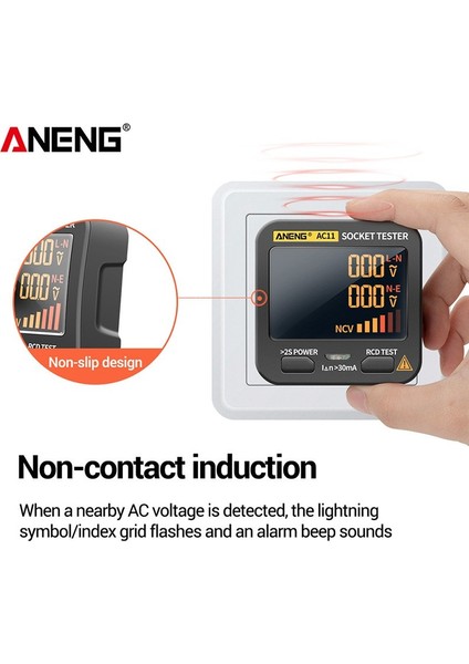 Aneng AC11 Akıllı Soket Test Cihazı LCD Ekran Kaçak Anahtarı Güvenlik Tespiti (Yurt Dışından) indirimleri