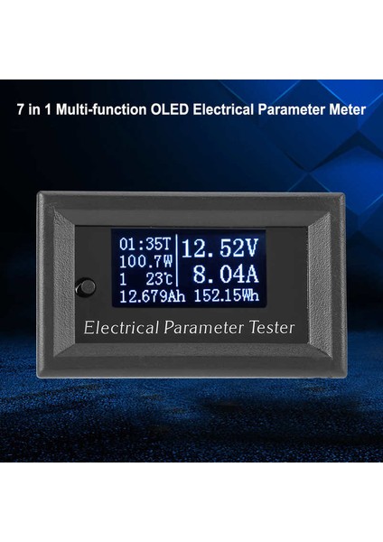 In 1 OLED Elektrik Parametre Ölçer Güç Gerilim Akım Zaman Enerji Test Cihazı (Yurt Dışından)