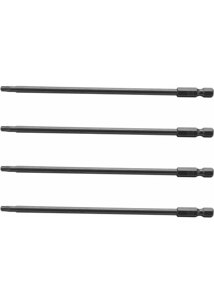 4x 1/4-Inç Şaft T20 Manyetik Torx Güvenlik Tornavida Ucu 150MM Uzun (Yurt Dışından)