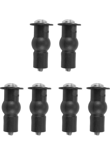 3x Klozet Kapağı Top Fıx Koltuk Menteşesi Delik Bağlantıları Kuyu Somun Vidası Kauçuk Duvara Dönüş Çifti (Yurt Dışından)