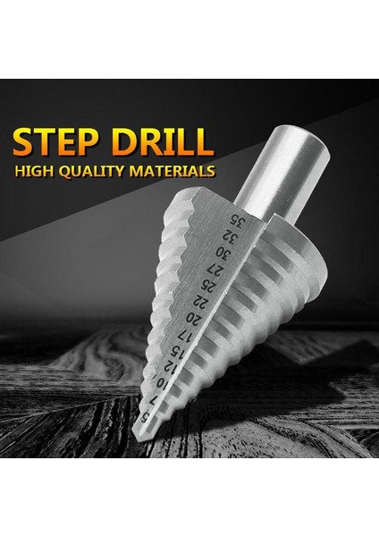 Yuvarlak Saplı 5-35MM Yüksek Hız Çeliği 13 Adımlı Matkap (Yurt Dışından)