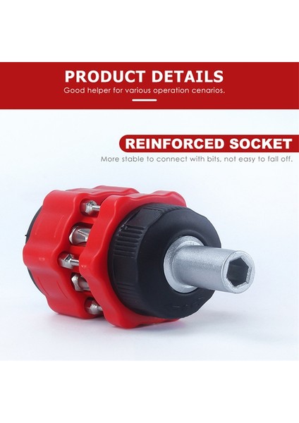 13 In 1 Takım Cırcır Tornavida Hassas Torx Hex Oluklu Çıkarılabilir Uçlar Çift Yönlü Dönme Kolu Taşınabilir El Aleti (Yurt Dışından)