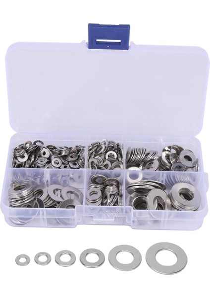 660 Adet/takım M3 M4 M5 M6 M8 M10 Yıkayıcı Paspayı Paslanmaz Çelik Kiti (Yurt Dışından)