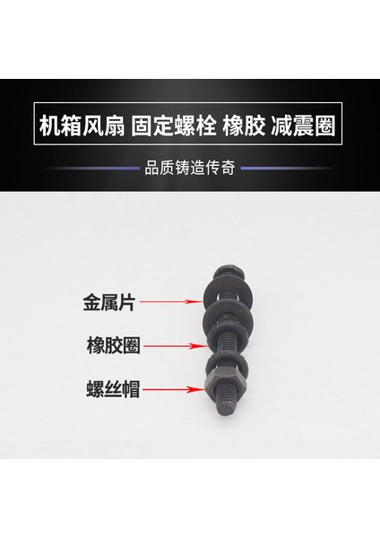 Kasa Fanı Kurulum Aksesuarları Donanım Yazılımı Vidaları Uzun Vidalar 4 Cıvata 4 Somun 8 Pul 8 Darbe Emici Halka 4'lü Set (Yurt Dışından) fiyatları