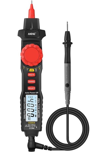Bochang Temassız Dijital Multimetre Kalem Tipi Multitester Ac/dc Gerilim Direnç Kapasite Diyot Süreklilik Ölçer Voltmetre Ampermetre, Test Probu ile Arka Plan Işığı (Yurt Dışından)