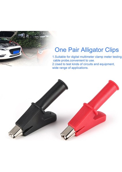 2 Adet Tam Koruyucu Timsah Klipsli Multimetre Test Kalemi Için Timsah Kelepçesi - Siyah&kırmızı (Yurt Dışından) fırsatları