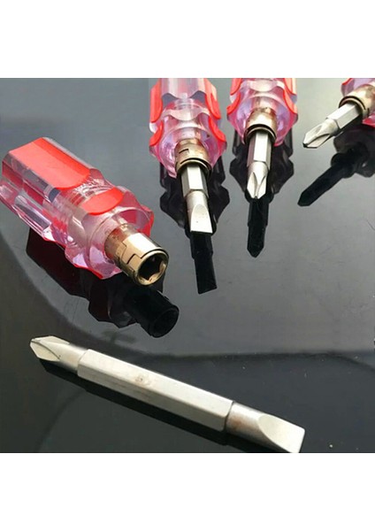 Düz Oluklu Phillips Kafa Donanım Aletleri Için Mini 2'si 1 Arada Kompakt Kısa Saplı Tornavida (Yurt Dışından) modelleri