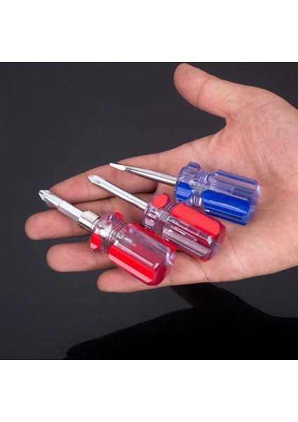 Düz Oluklu Phillips Kafa Donanım Aletleri Için Mini 2'si 1 Arada Kompakt Kısa Saplı Tornavida (Yurt Dışından) fırsatları