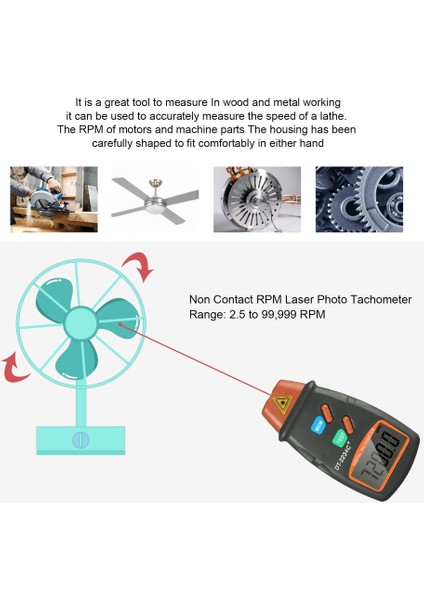 Dijital Lazer Fotoğraf Takometre Temassız Rpm Tach Hız Ölçer Motoru (Yurt Dışından) indirimleri