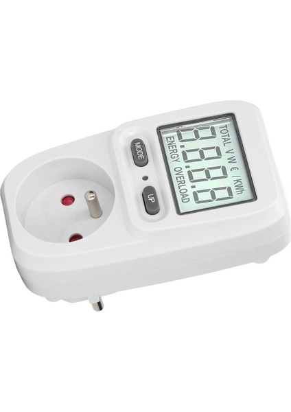 Akıllı Güç Soketi, Fr Fiş 230V Abs Muhafaza Dijital Ekran Ev Kullanımı Için Elektrik Kullanımı Monitörü (Yurt Dışından)