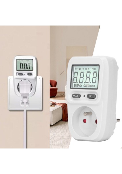 Akıllı Güç Soketi, Fr Fiş 230V Abs Muhafaza Dijital Ekran Ev Kullanımı Için Elektrik Kullanımı Monitörü (Yurt Dışından) modelleri