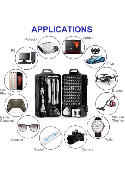 Mini Hassas Tornavida Seti Manyetik, 115 In 1 Elektronik Onarım Aracı Kiti Iphone, Bilgisayar, Dizüstü Bilgisayar, Vb. (Yurt Dışından)