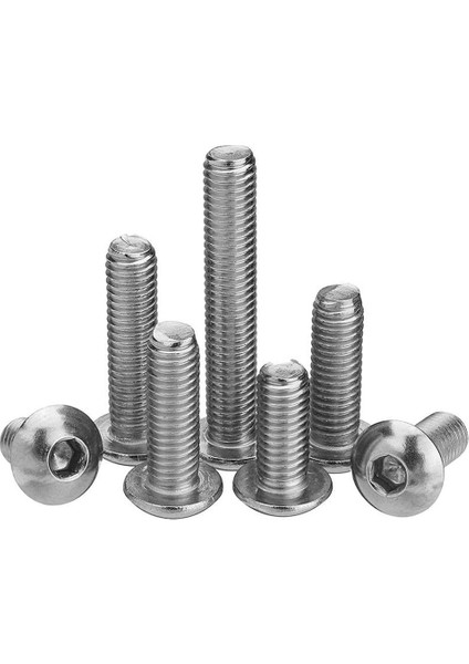 Geleneksel M5SH6 50 Adet M5 Paslanmaz Çelik Altıgen Soket Düğme Başlı Vida Cıvata 8-30MM Isteğe Bağlı UZUNLUK-14MM (Yurt Dışından)