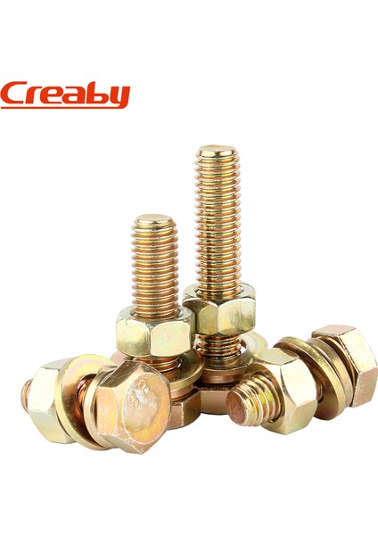 Renk Galvanizli 8.8 Sınıf Dış Altıgen Vida Somunu Seti Daquan Cıvata Somunu Kombinasyonu Aksesuarları M6M8M10M12 (Yurt Dışından) modelleri