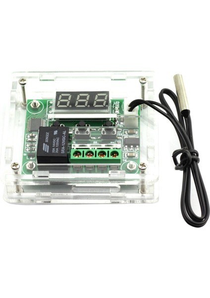 W1209 Dc 12V Termostat Sıcaklık Kontrol Anahtarı Termometre Kontrol Cihazı, Dijital LED Ekranlı, Kılıflı (Yurt Dışından)