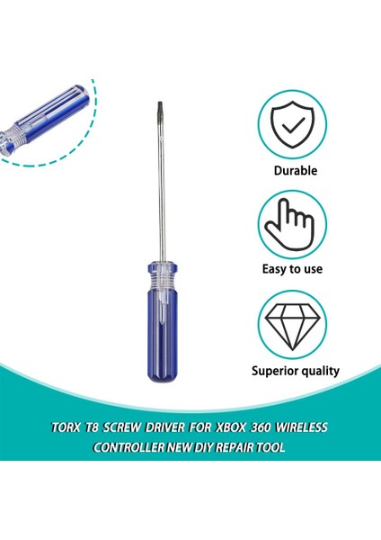 Ha Torx T8 Tornavida Xbox 360 Kablosuz Denetleyicisi Için Yeni Dıy Onarım Aracı-Mavi (Yurt Dışından) indirimleri