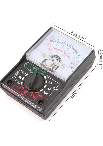 Dc/ac 1000V Voltmetre 250MA Ampermetre 1k Direnç Ölçer Analog Multimetre Aracı K9FA (Yurt Dışından)