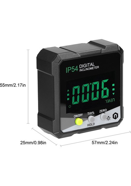 Dijital Inklinometre LCD Arka Işık Iletki Eğim Ölçer Açı Cetveli Manyetik Elektronik Açı Ölçer Seviye Ölçer Açı Bulucu (Yurt Dışından)