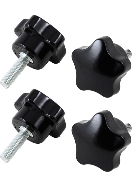 Zoroom 30 mm Yıldız Başlığı Çapı M6 x 20 mm Erkek Dişli Vidalı Tip Yıldız Topuz 4 Adet (Yurt Dışından)