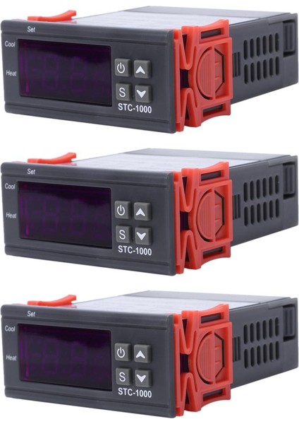 3x 220V Dijital STC-1000 Sıcaklık Kontrol Cihazı Termostat Regülatörü + Sensör Probu (Yurt Dışından)
