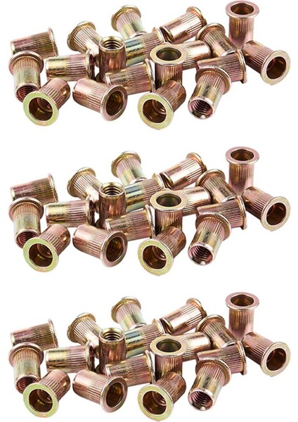 60 Adet Düz Kafa Metrik Çelik M8 Kör Uçlu Perçin Somunu (Yurt Dışından)