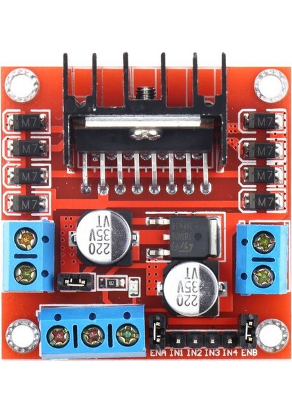 HW-095A Çift H Köprü Step Motor Sürücü Kontrol Cihazı D Modülü L298N - Siyah (Yurt Dışından)