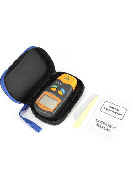 DT2234C+ LCD Dijital Mini Temassız Lazer Fotoğraf Takometre Rpm Hız Test Cihazı - Gri ve Turuncu (Yurt Dışından) fiyatları
