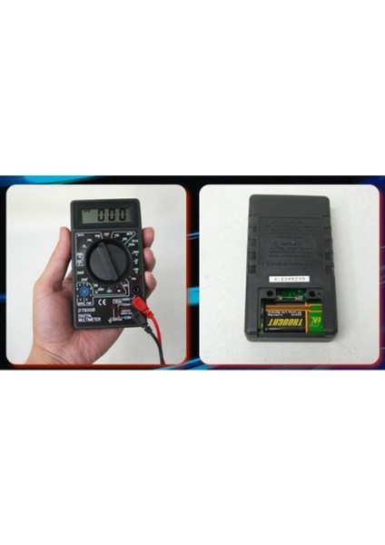 DT830B Çok Fonksiyonlu LCD Ekran Kompakt Dijital Multimetre Elektrikli Ampermetre Voltmetre Direnç Kapasite Test Cihazı - Siyah (Yurt Dışından) fırsatları