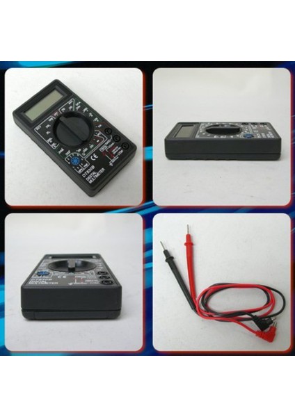 DT830B Çok Fonksiyonlu LCD Ekran Kompakt Dijital Multimetre Elektrikli Ampermetre Voltmetre Direnç Kapasite Test Cihazı - Siyah (Yurt Dışından) indirimleri