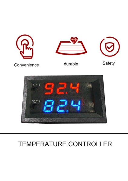 DC12V 20A Dijital Sıcaklık Kontrol Cihazı Dıy Akıllı Mini Termostat Regülatörü (Yurt Dışından)
